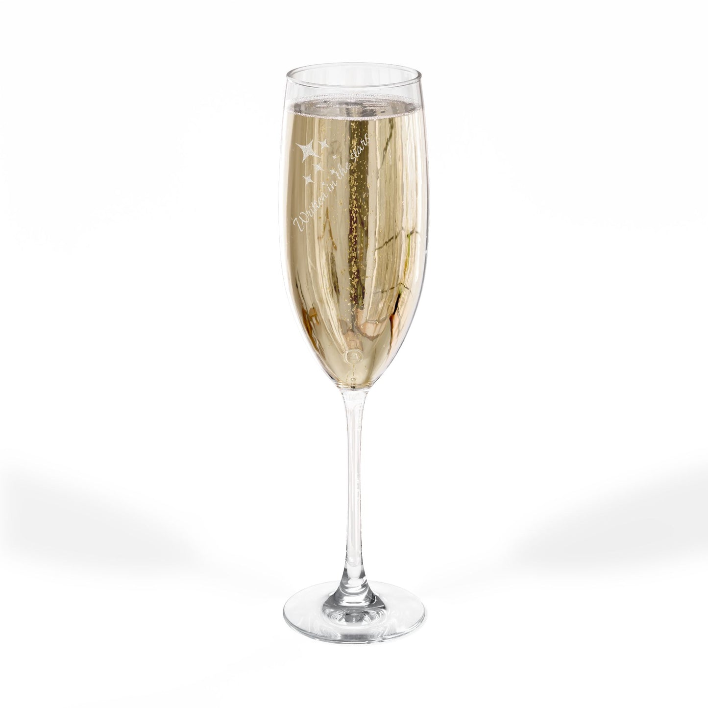 Engraved 8oz Champagne Flute — Stars & Sparkle Celebration Glass