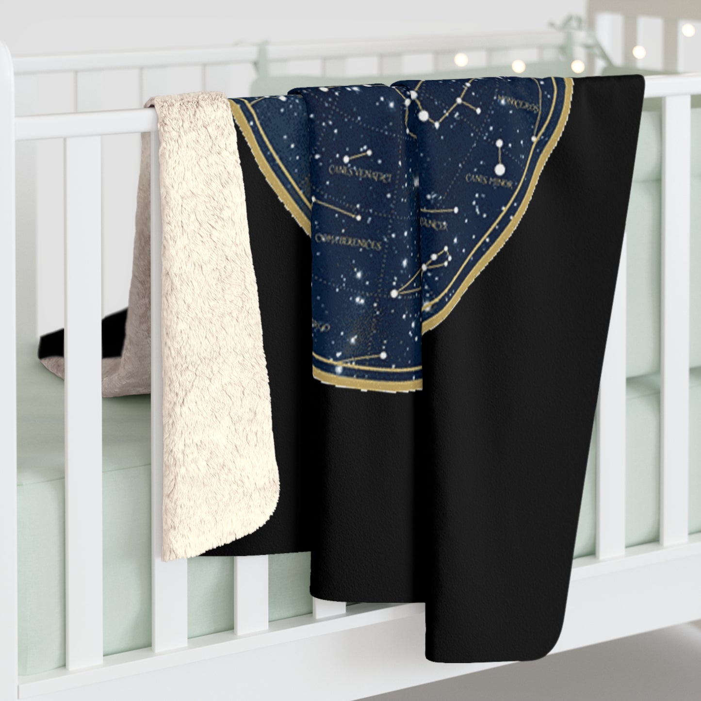 Constellation Star Map Sherpa Blanket — Cozy Astronomy Fleece Throw