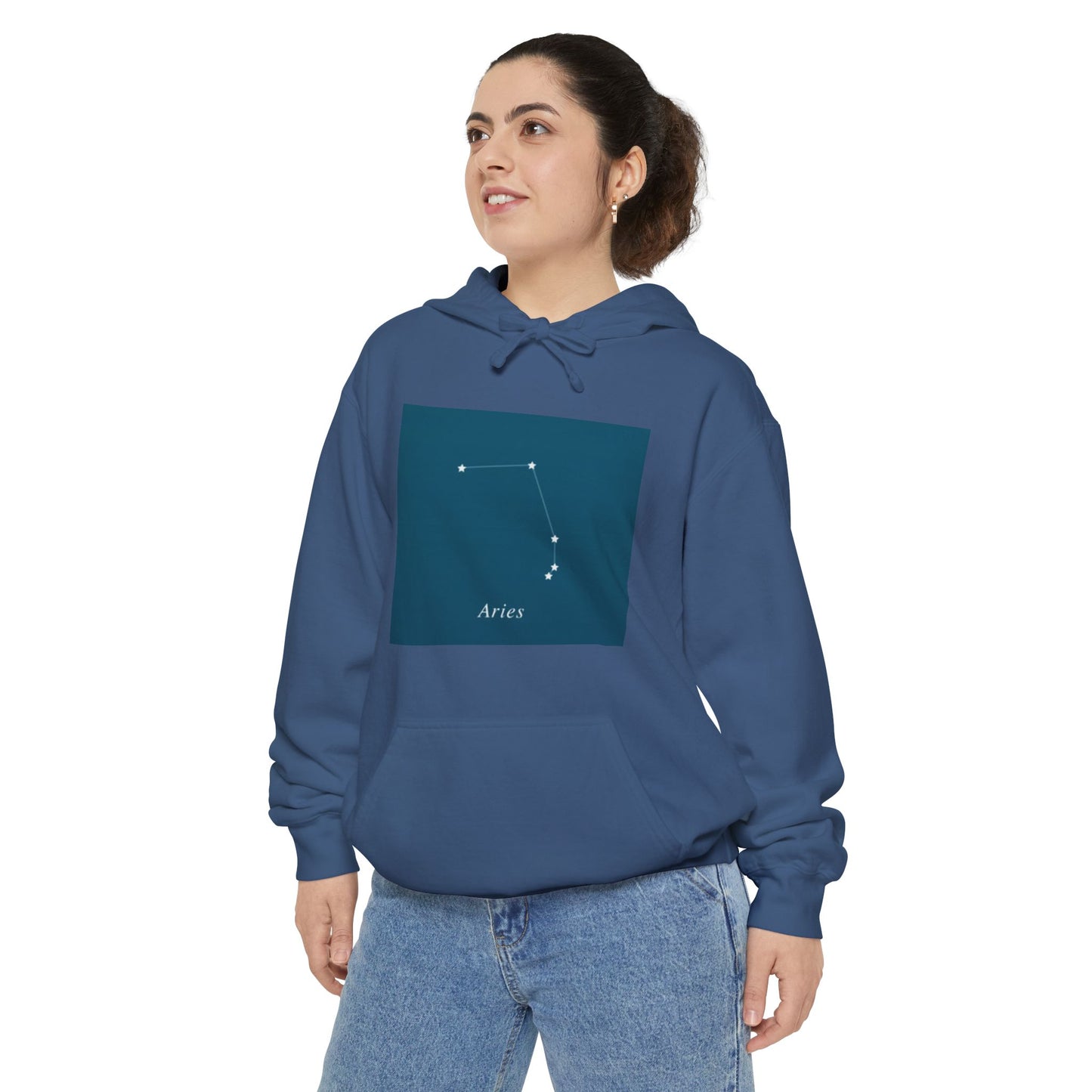 Aries Constellation Hoodie — Minimal Zodiac Star Map Sweatshirt