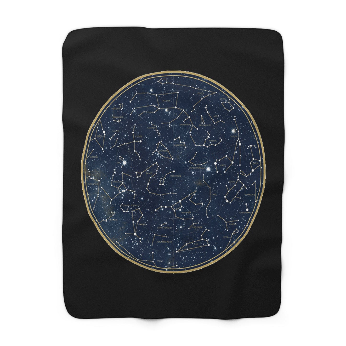 Constellation Star Map Sherpa Blanket — Cozy Astronomy Fleece Throw
