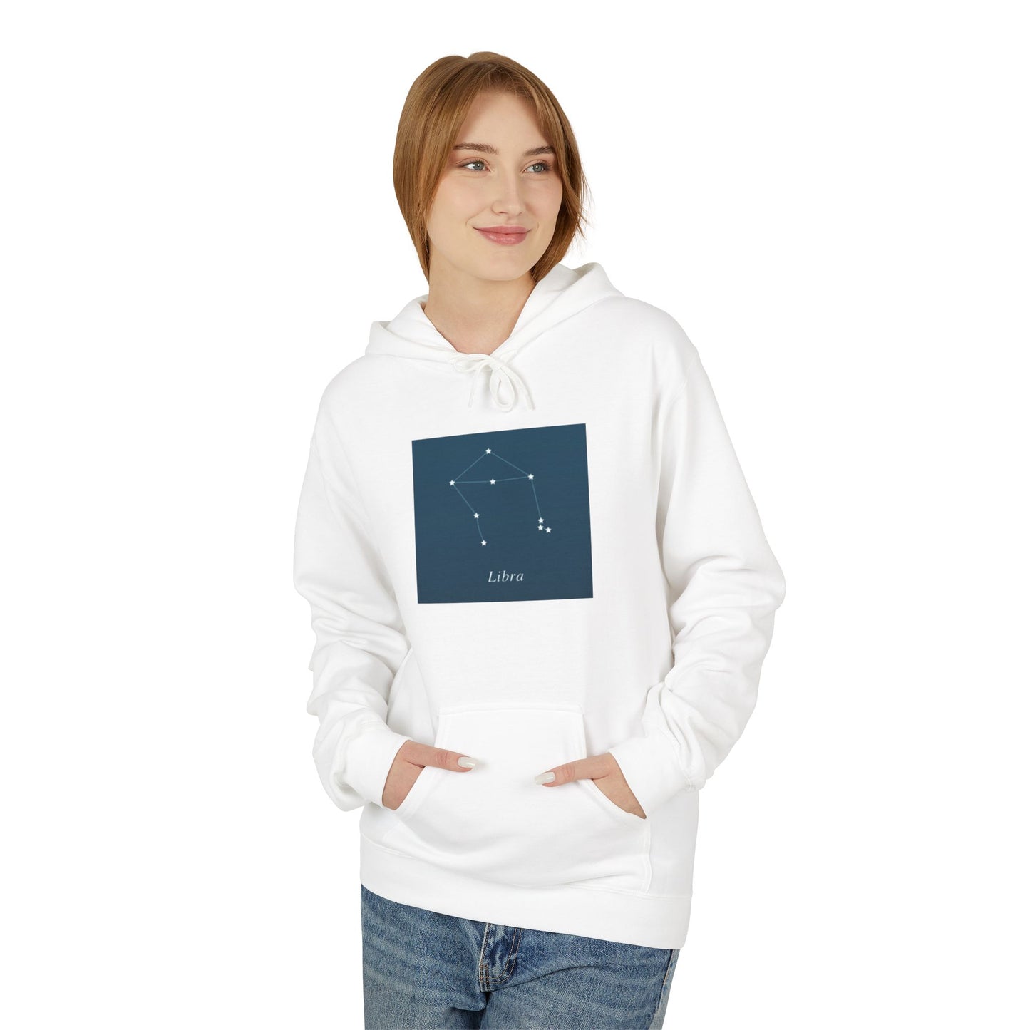 Libra Constellation Hoodie — Night Sky Graphic Pullover