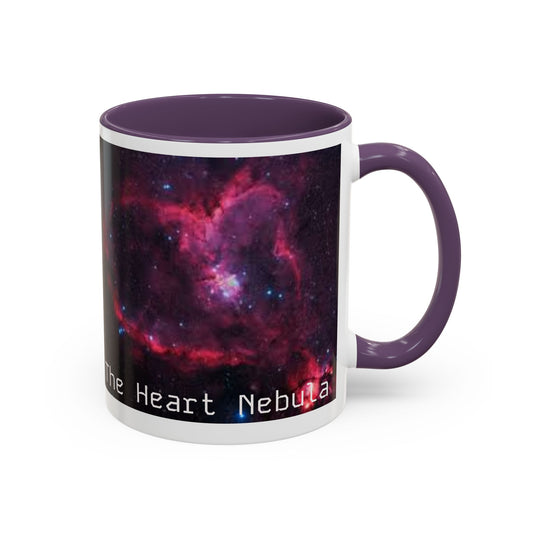 Heart Nebula Coffee Mug — Space Galaxy Accent Mug (11/15oz)