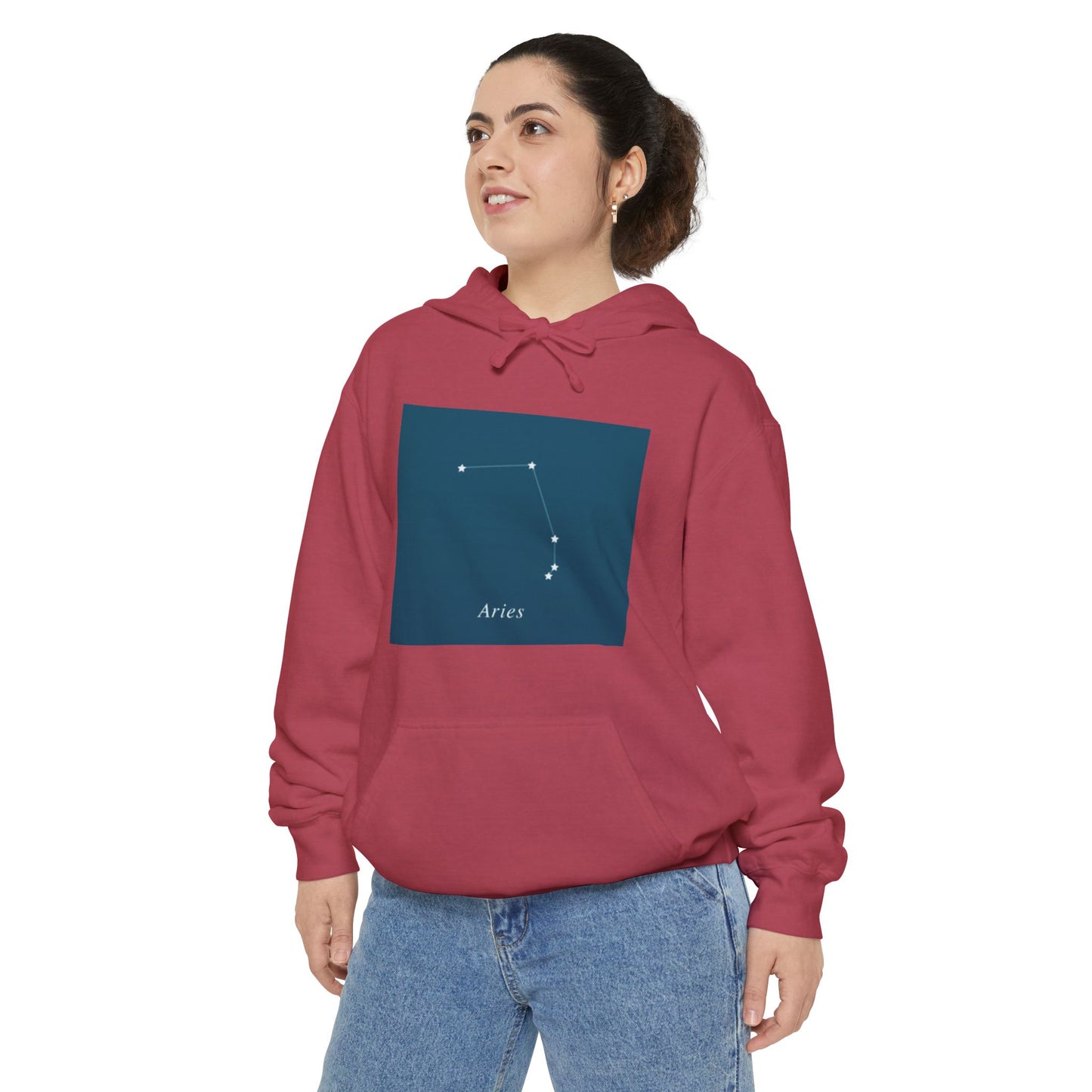 Aries Constellation Hoodie — Minimal Zodiac Star Map Sweatshirt