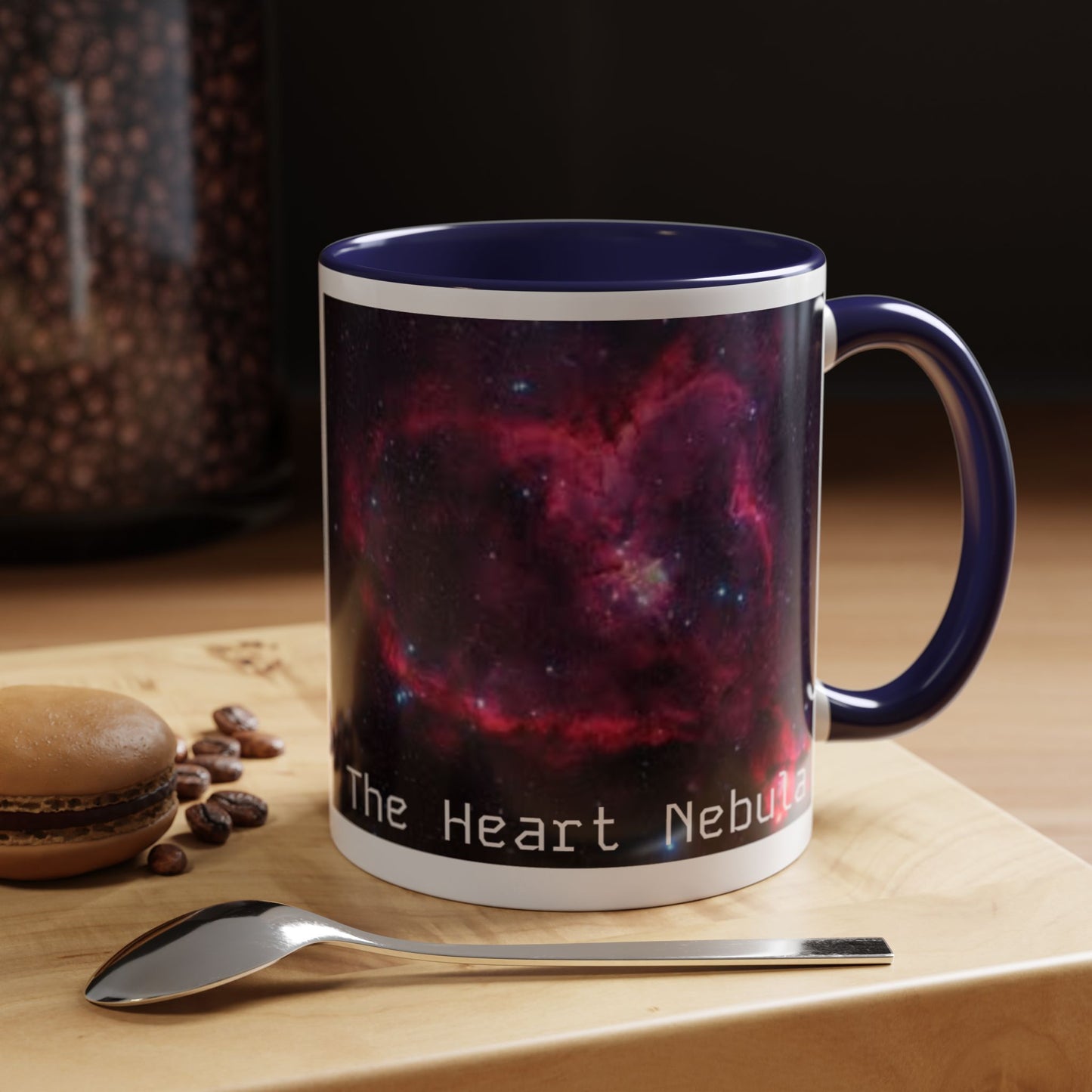 Heart Nebula Coffee Mug — Space Galaxy Accent Mug (11/15oz)