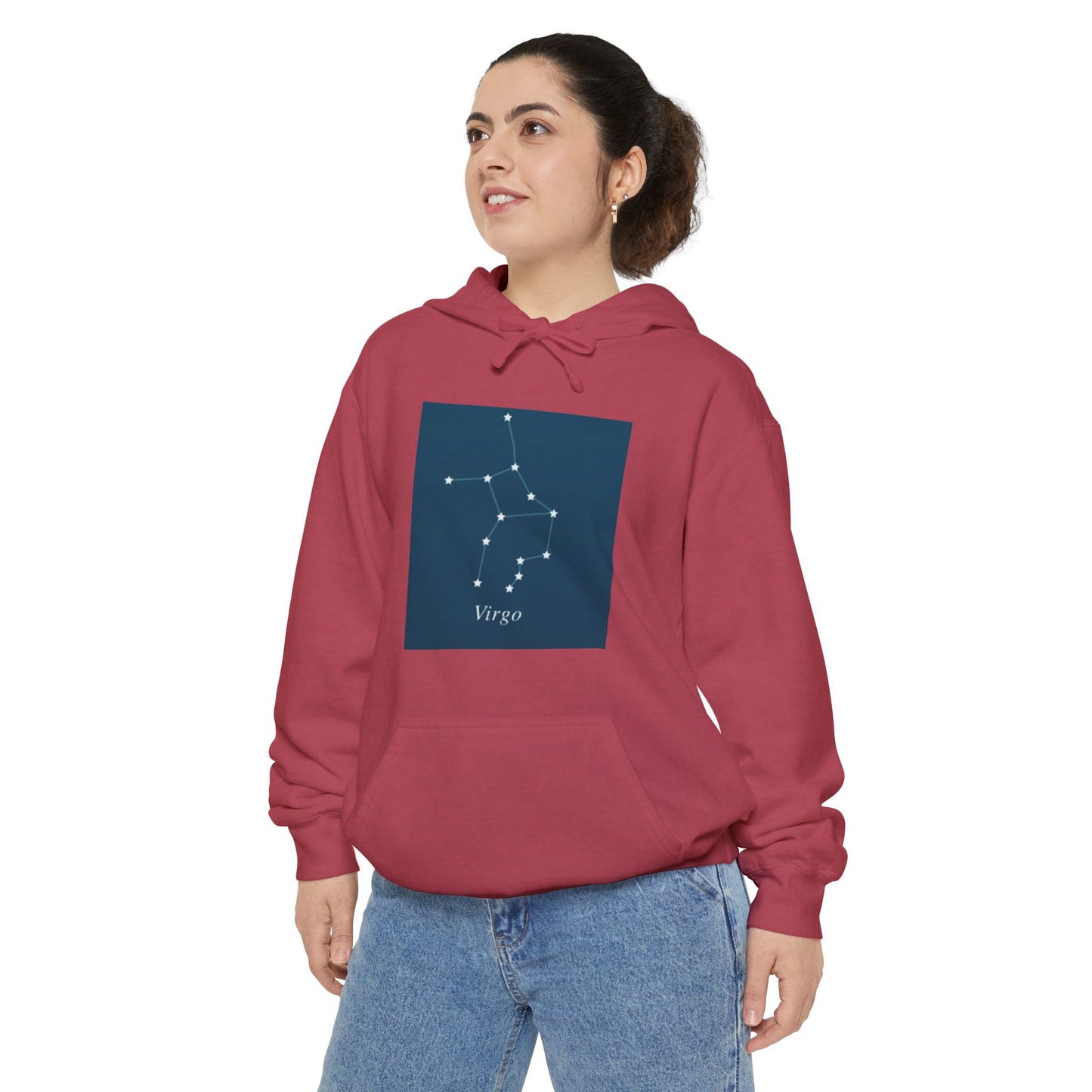Virgo Constellation Hoodie — Minimal Zodiac Graphic Sweatshirt