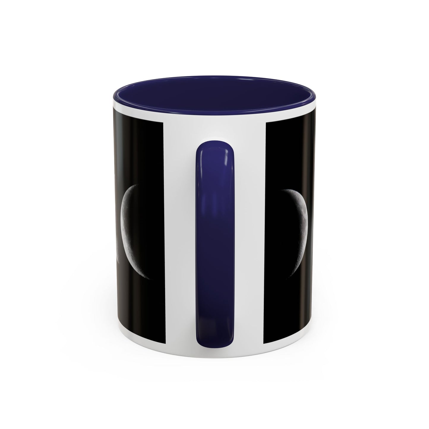 Lunar Phases Accent Coffee Mug — Moon Phase Ceramic Mug (11/15oz)