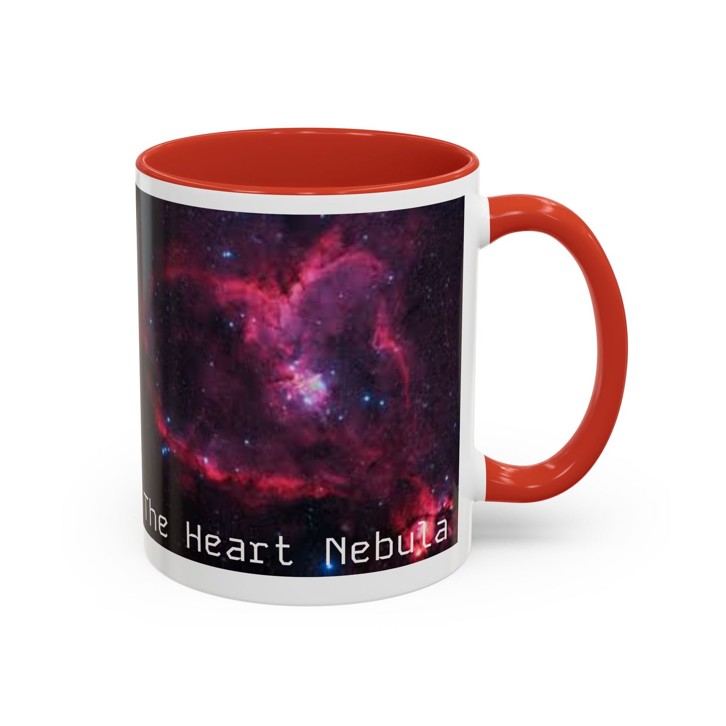 Heart Nebula Coffee Mug — Space Galaxy Accent Mug (11/15oz)