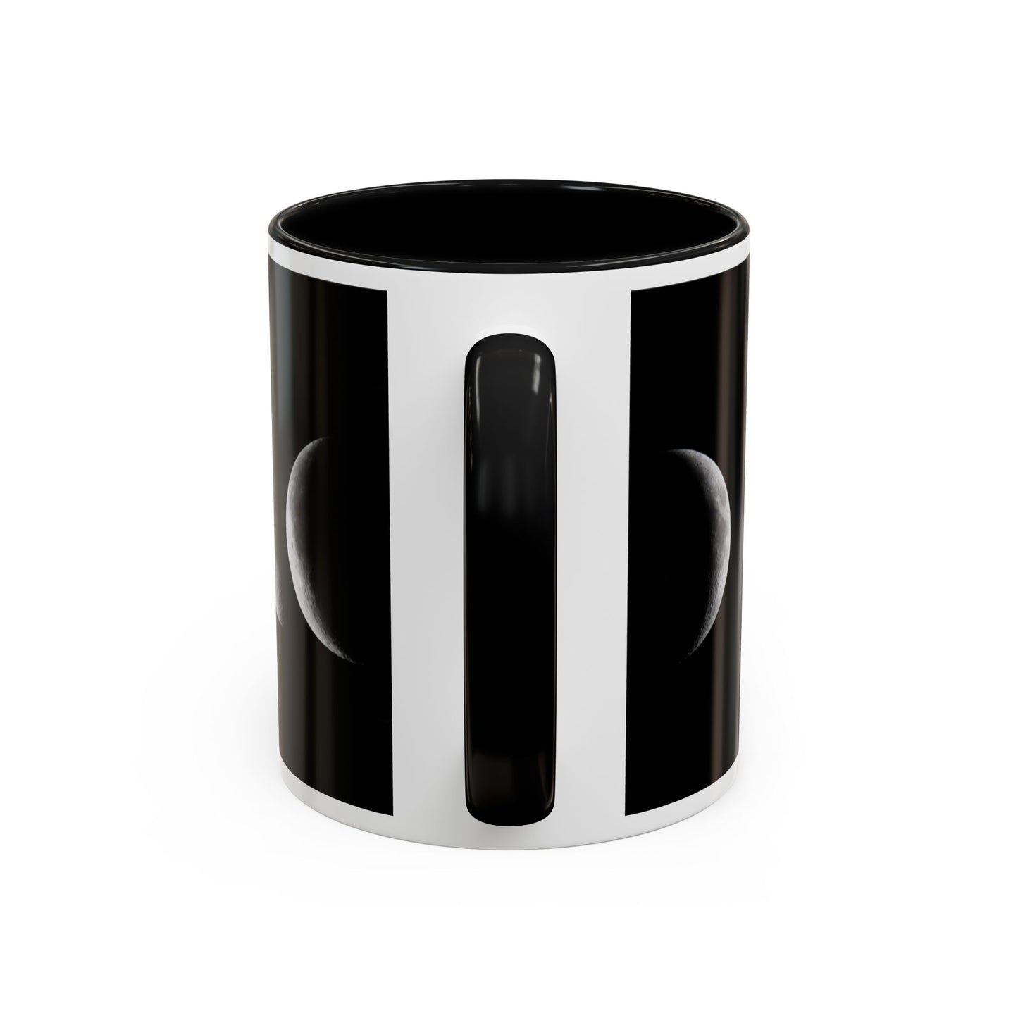 Lunar Phases Accent Coffee Mug — Moon Phase Ceramic Mug (11/15oz)