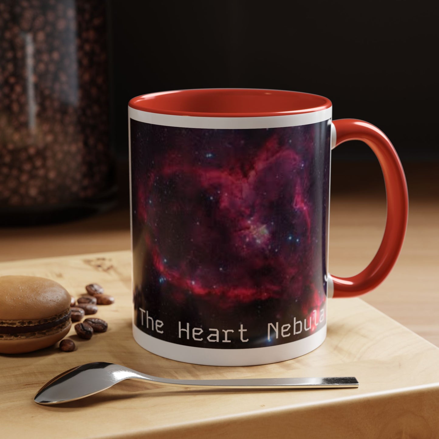 Heart Nebula Coffee Mug — Space Galaxy Accent Mug (11/15oz)
