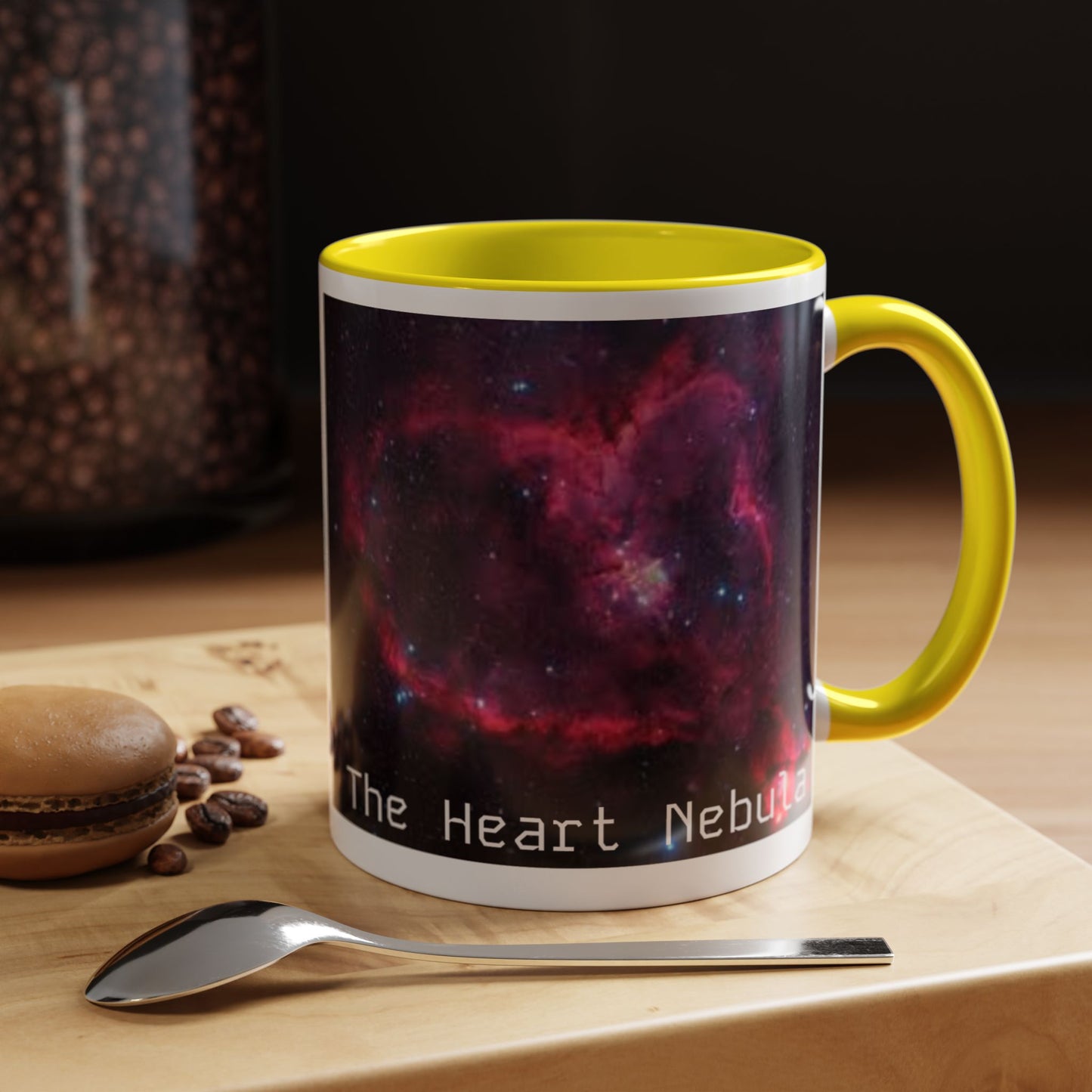 Heart Nebula Coffee Mug — Space Galaxy Accent Mug (11/15oz)