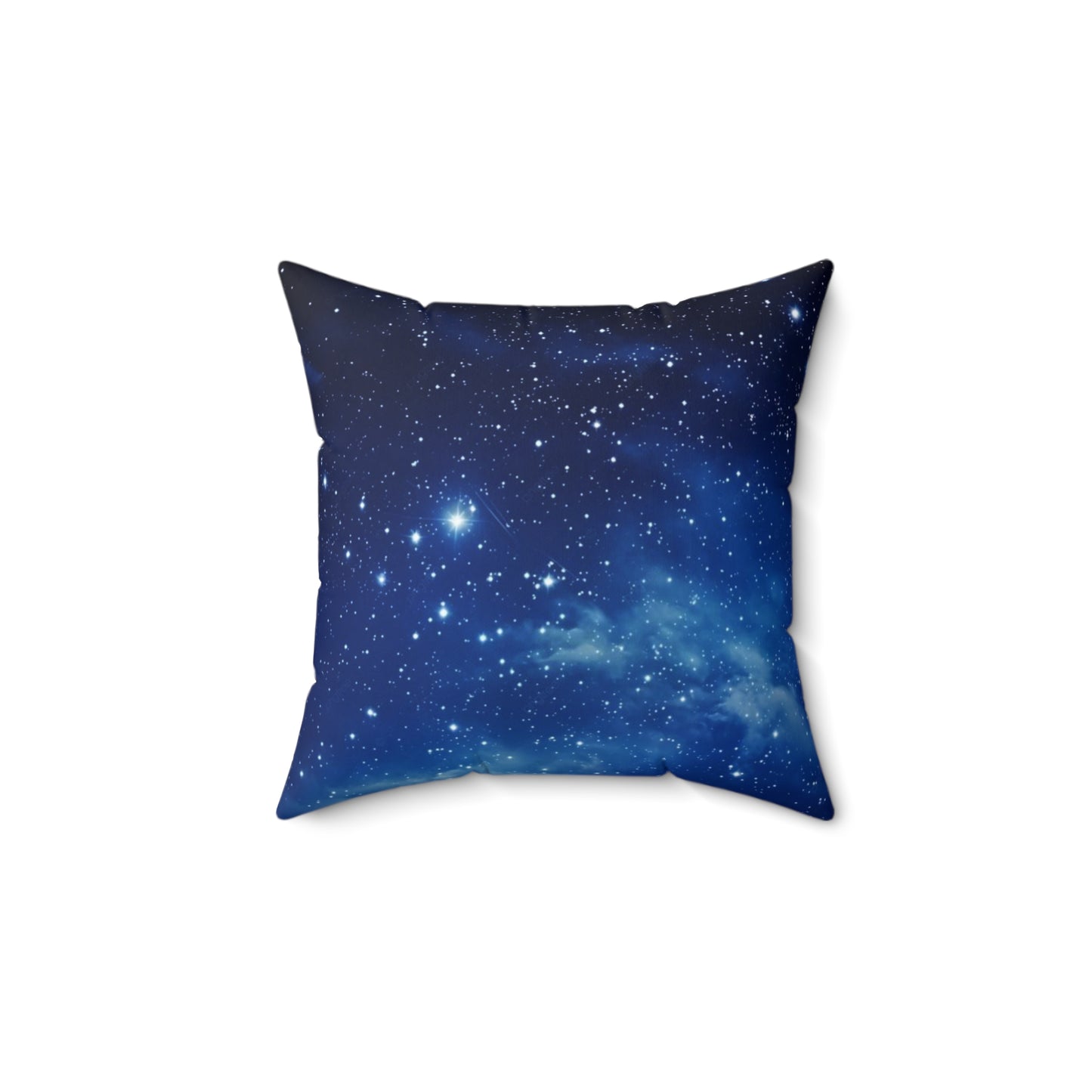 Starry Night Square Pillow — “Always with you - under the same stars” Galaxy Decorative Throw Pillow