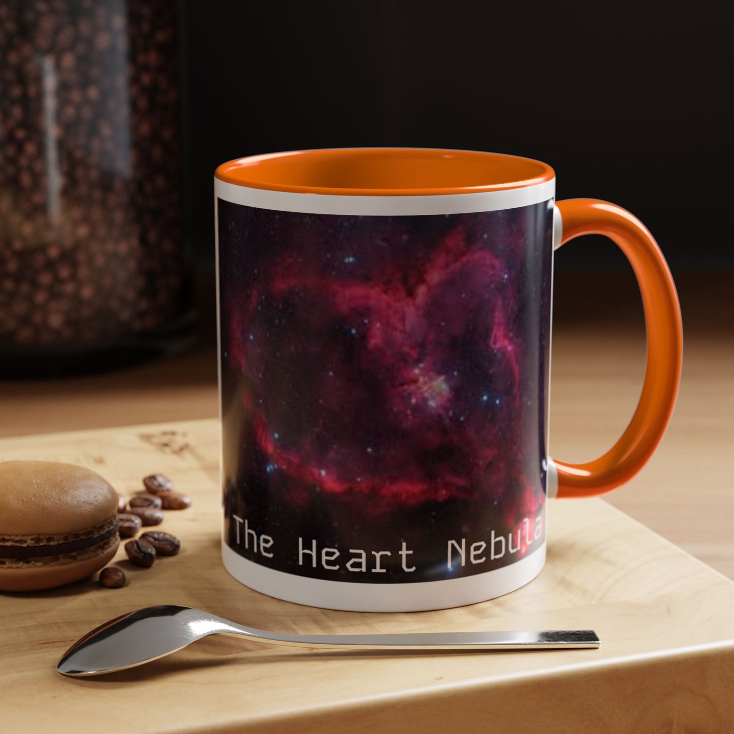 Heart Nebula Coffee Mug — Space Galaxy Accent Mug (11/15oz)