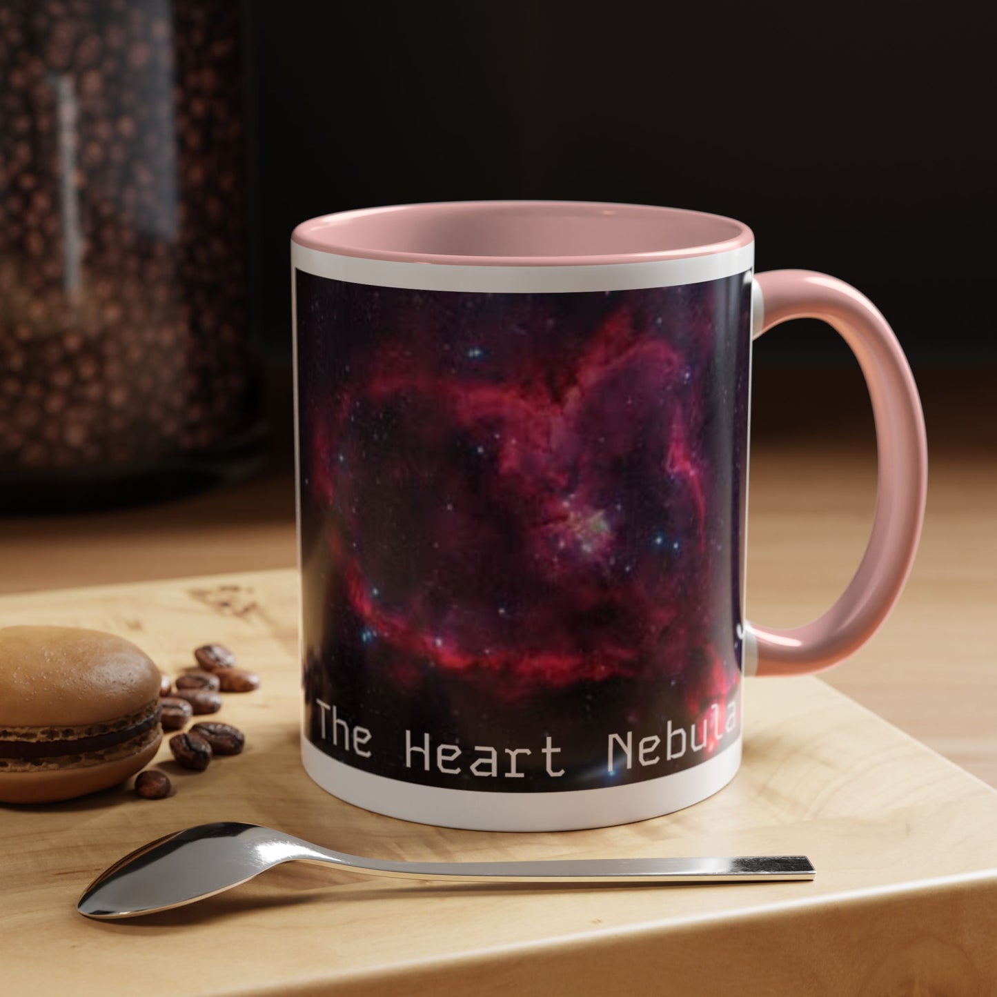 Heart Nebula Coffee Mug — Space Galaxy Accent Mug (11/15oz)