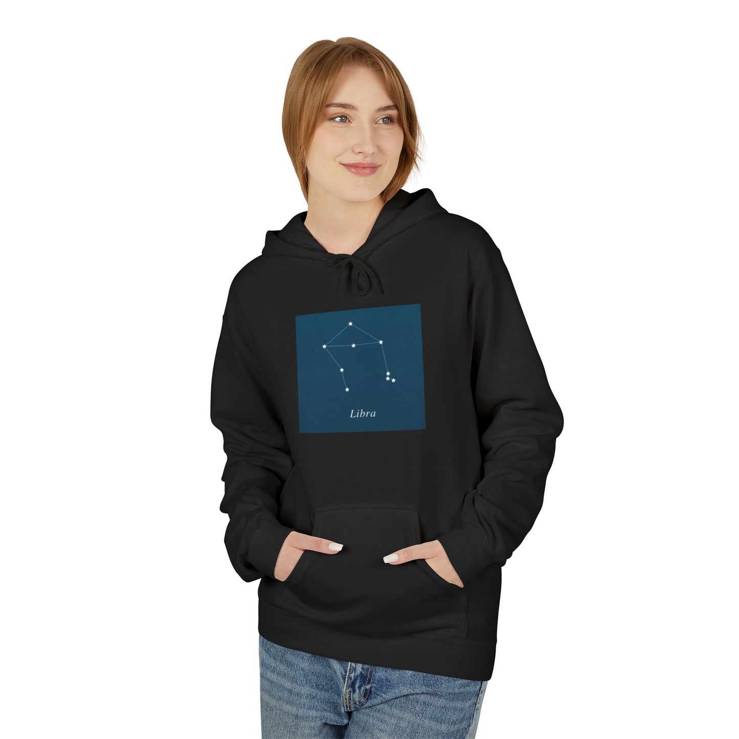 Libra Constellation Hoodie — Night Sky Graphic Pullover
