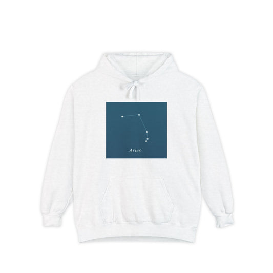 Aries Constellation Hoodie — Minimal Zodiac Star Map Sweatshirt