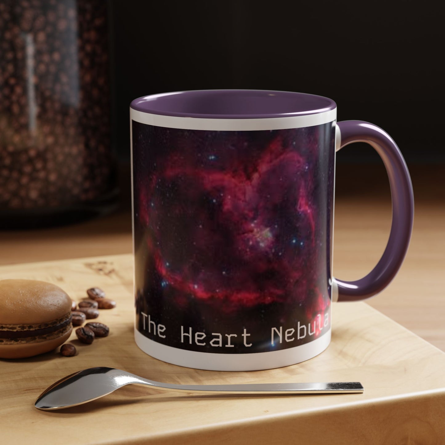 Heart Nebula Coffee Mug — Space Galaxy Accent Mug (11/15oz)