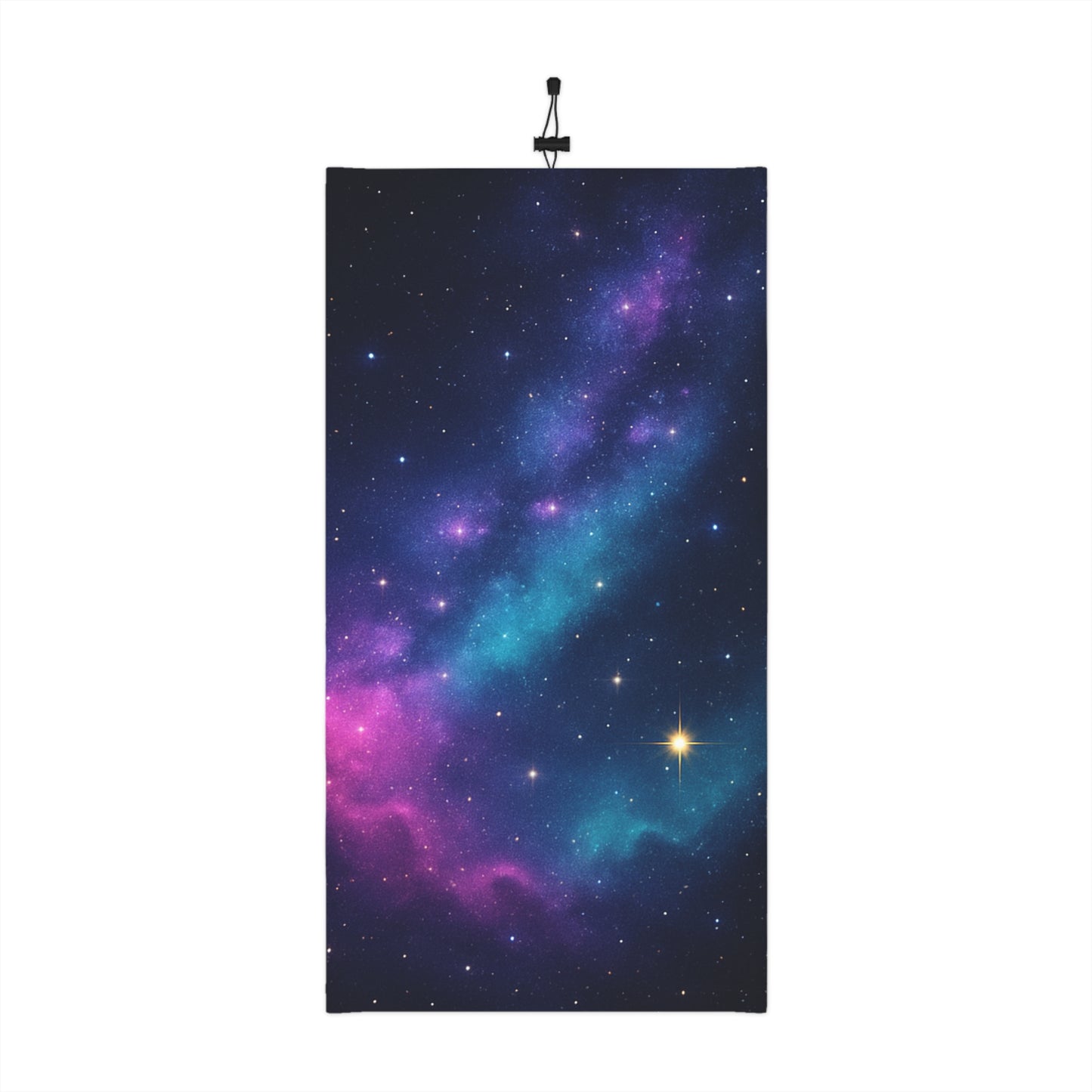 Galaxy Nebula Winter Neck Gaiter with Drawstring — Cosmic Star Scarf for Outdoor Cold Weather