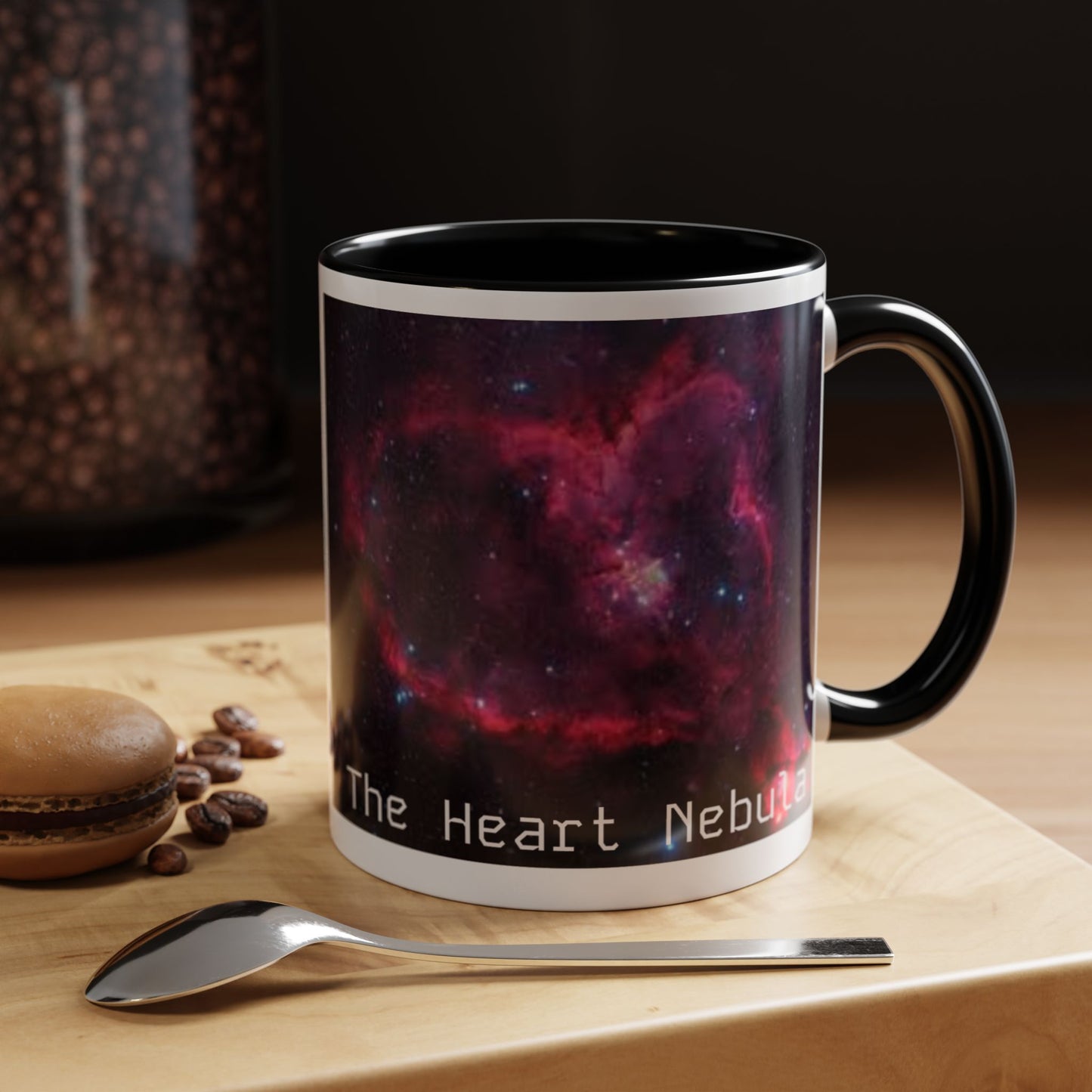 Heart Nebula Coffee Mug — Space Galaxy Accent Mug (11/15oz)