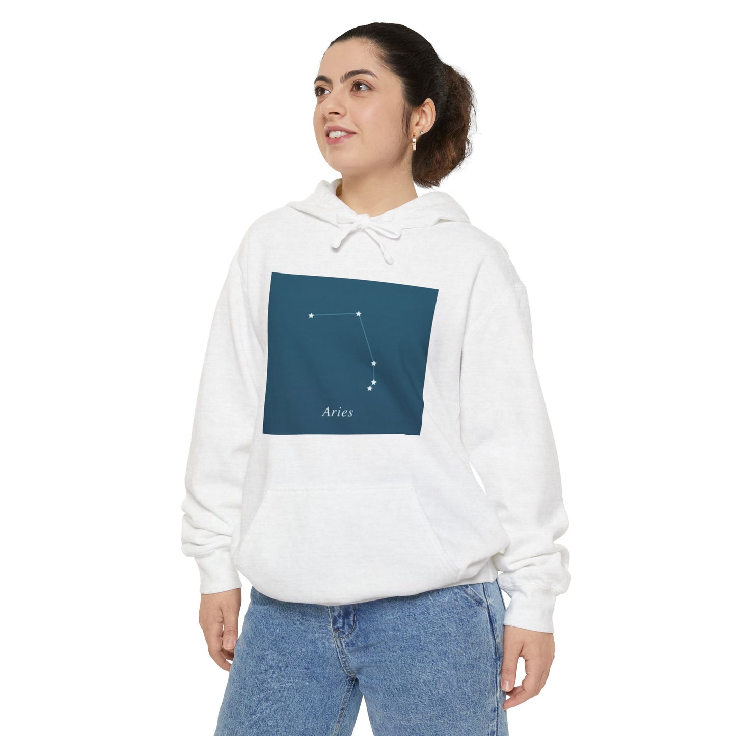 Aries Constellation Hoodie — Minimal Zodiac Star Map Sweatshirt