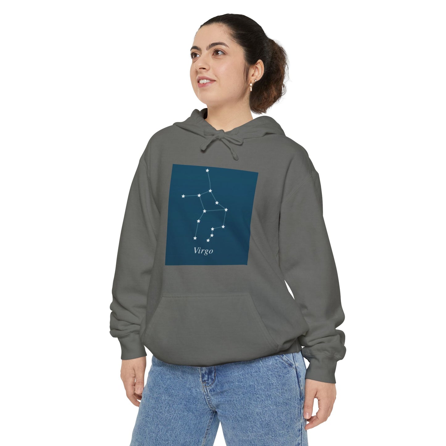 Virgo Constellation Hoodie — Minimal Zodiac Graphic Sweatshirt
