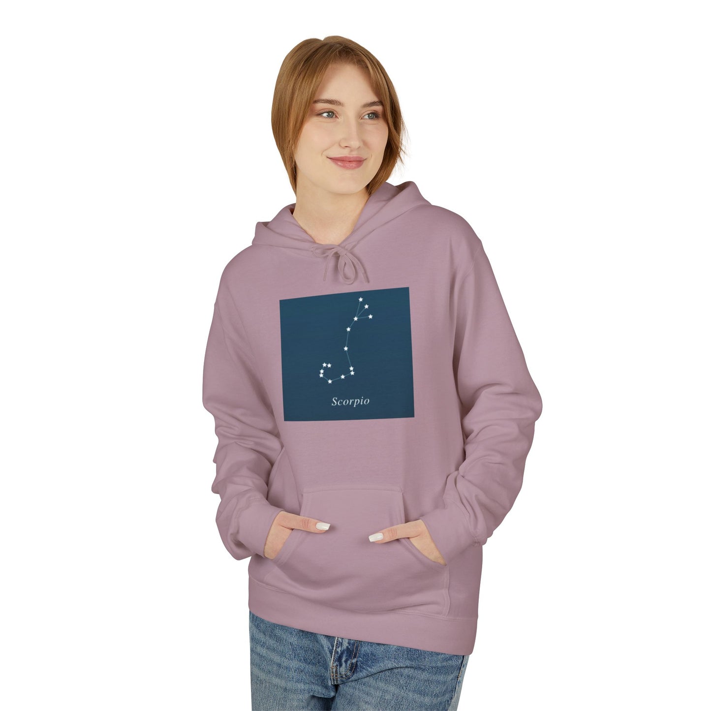 Scorpio Night Sky Hoodie — 'Stargaze' Square Graphic Pullover