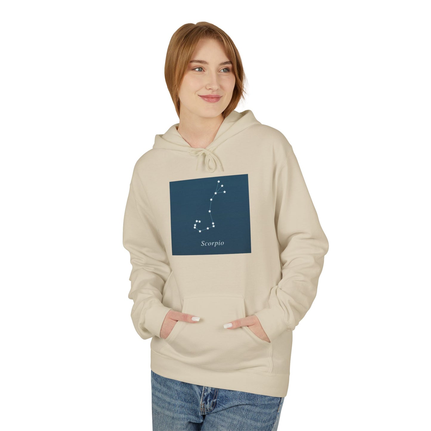 Scorpio Night Sky Hoodie — 'Stargaze' Square Graphic Pullover