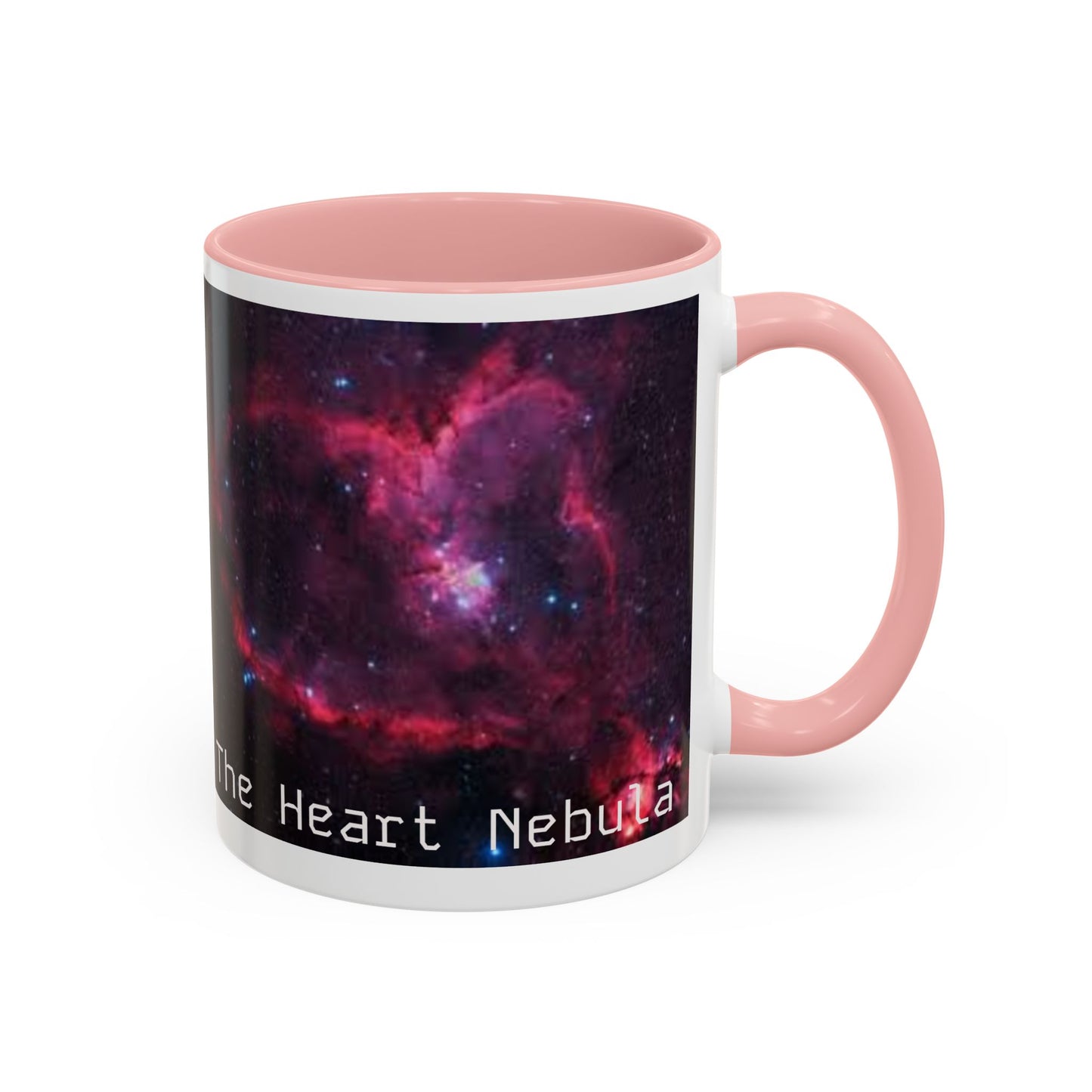 Heart Nebula Coffee Mug — Space Galaxy Accent Mug (11/15oz)