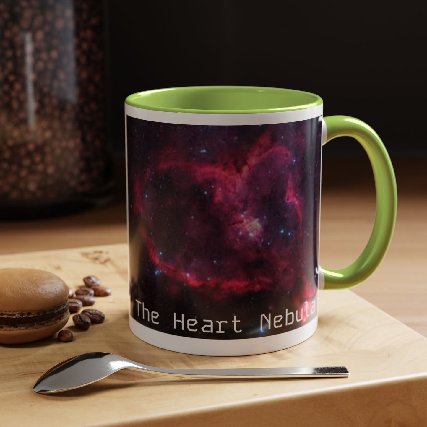 Heart Nebula Coffee Mug — Space Galaxy Accent Mug (11/15oz)