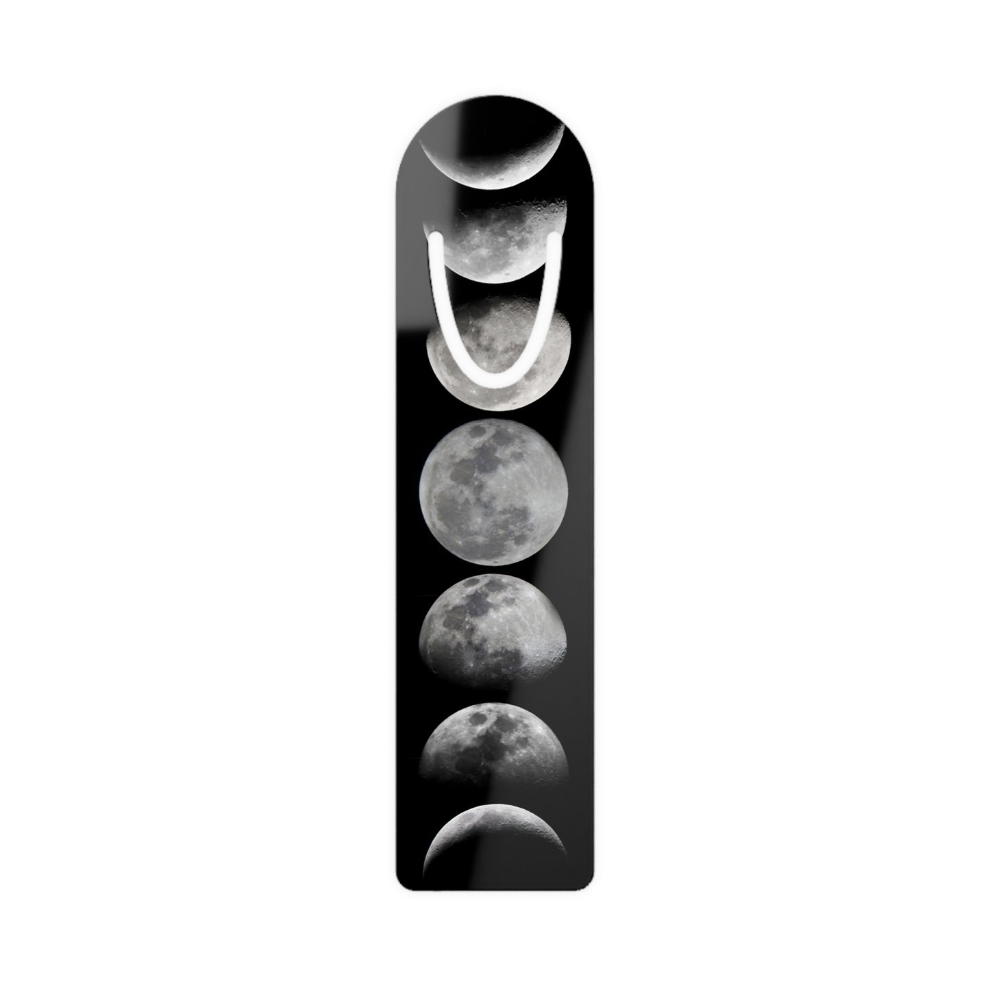 Moon Phase Metal Bookmark — Celestial Lunar Phases Bookmark for Readers