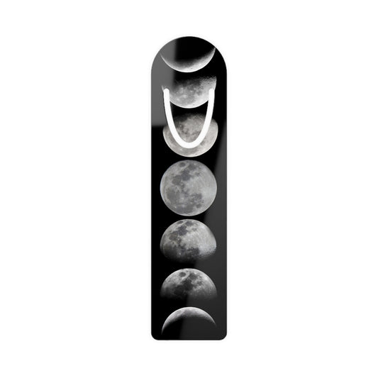 Moon Phase Metal Bookmark — Celestial Lunar Phases Bookmark for Readers