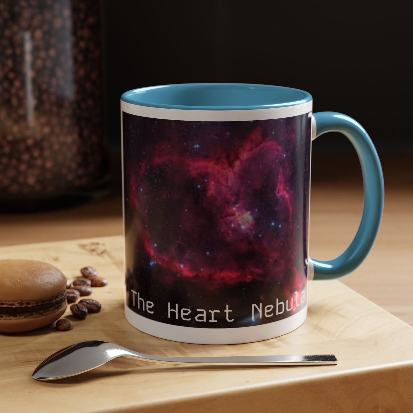 Heart Nebula Coffee Mug — Space Galaxy Accent Mug (11/15oz)