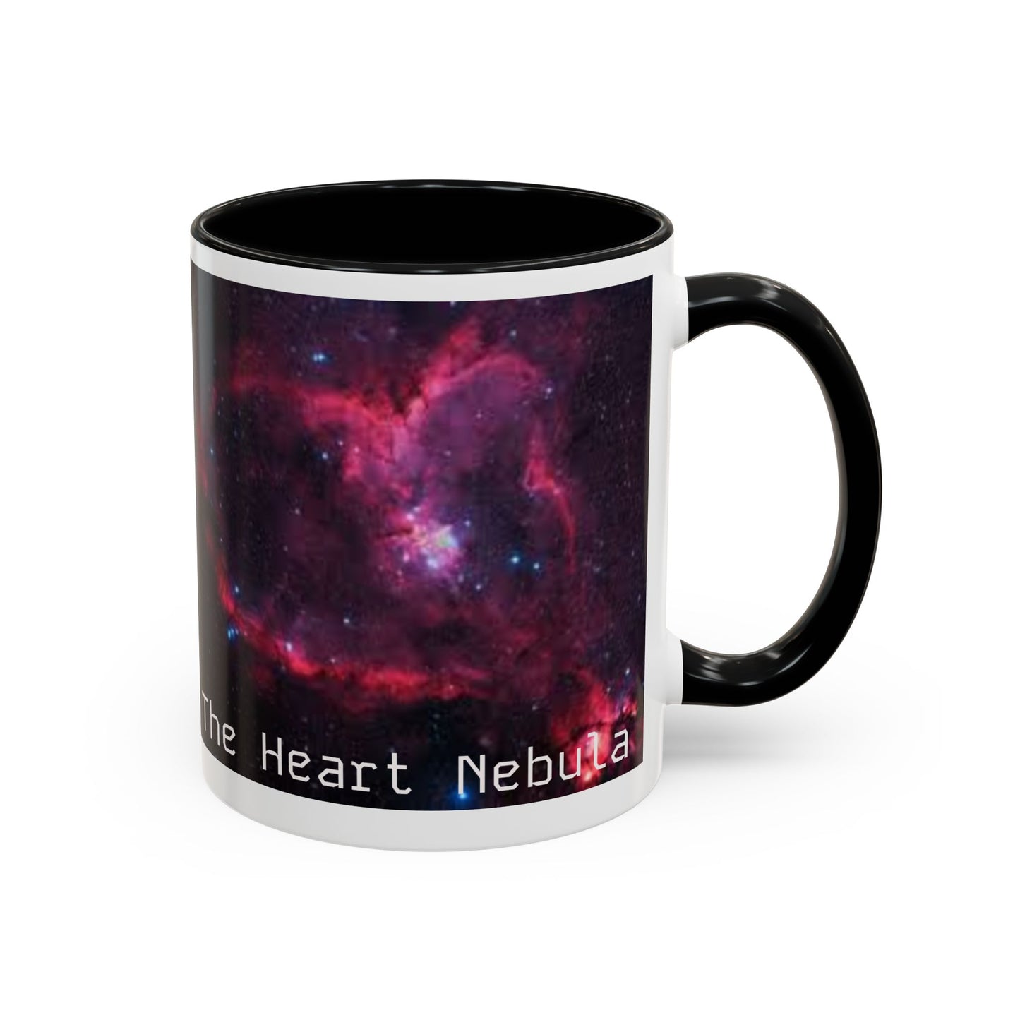 Heart Nebula Coffee Mug — Space Galaxy Accent Mug (11/15oz)