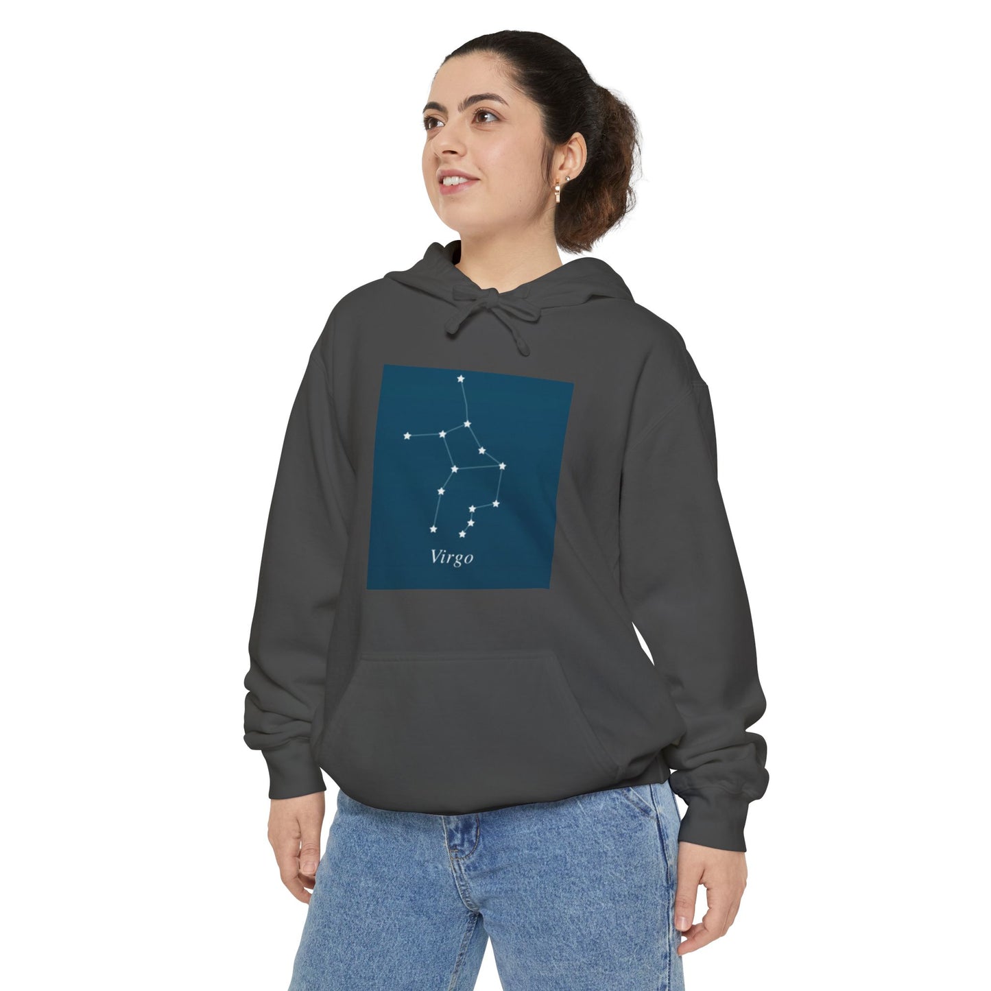 Virgo Constellation Hoodie — Minimal Zodiac Graphic Sweatshirt